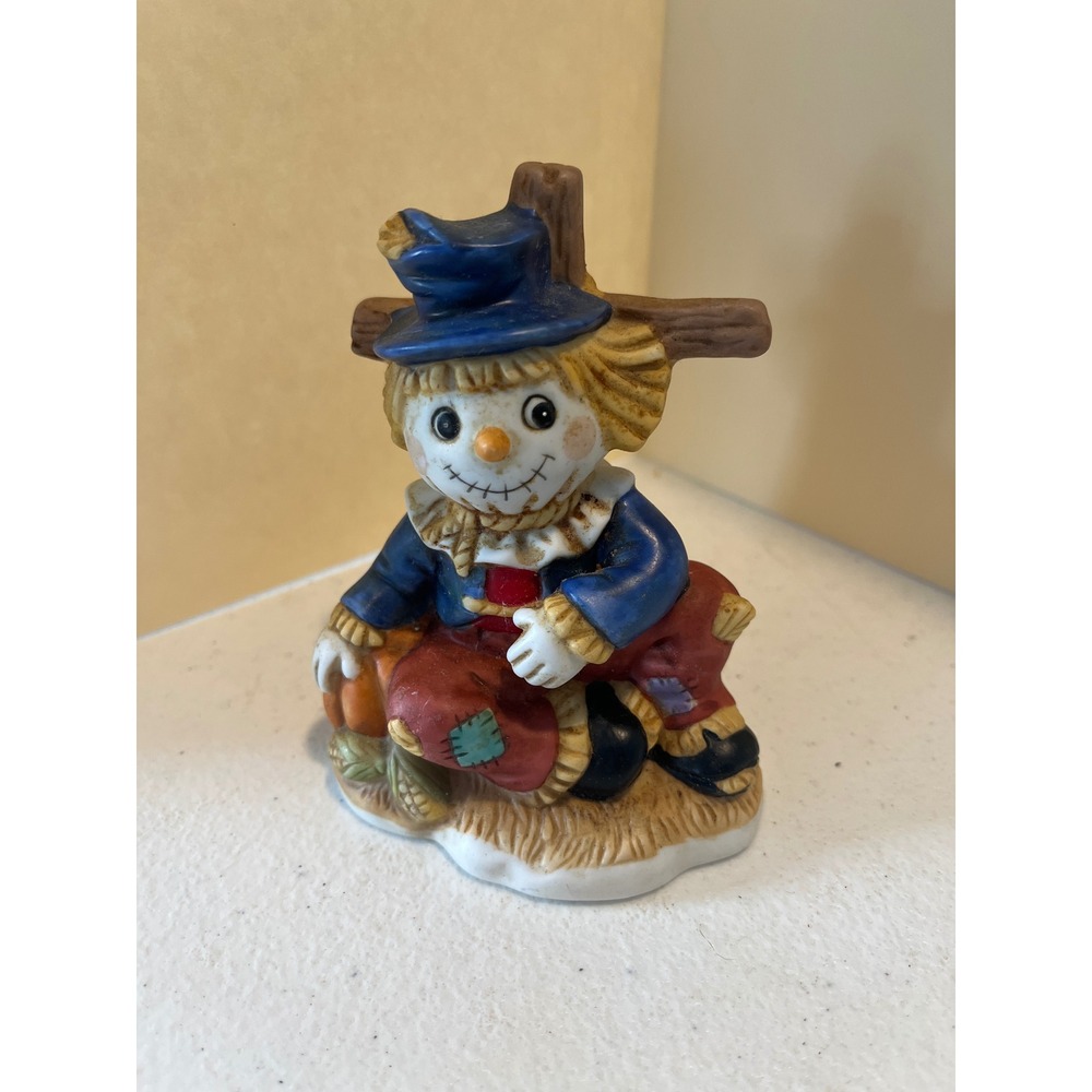 Home Interiors Garden Friends Scarecrow Figurine 1400-97 Autumn Harvest Decor